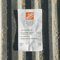 Home Depot receipt